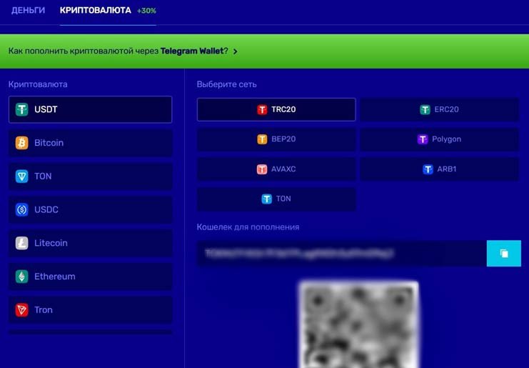 Платежные системы в Bitzamo Casino